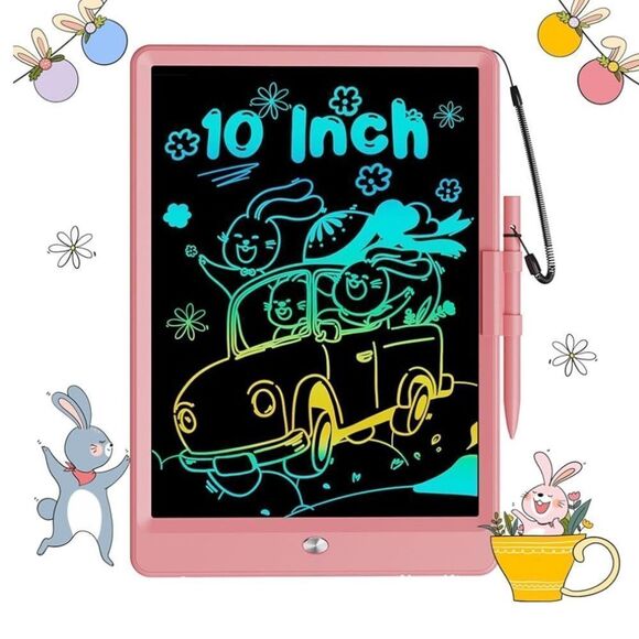 Bravokids 10 Inch LCD Writing Tablet Doodle Board Drawing Tablet In Pink - Picture 10 of 10